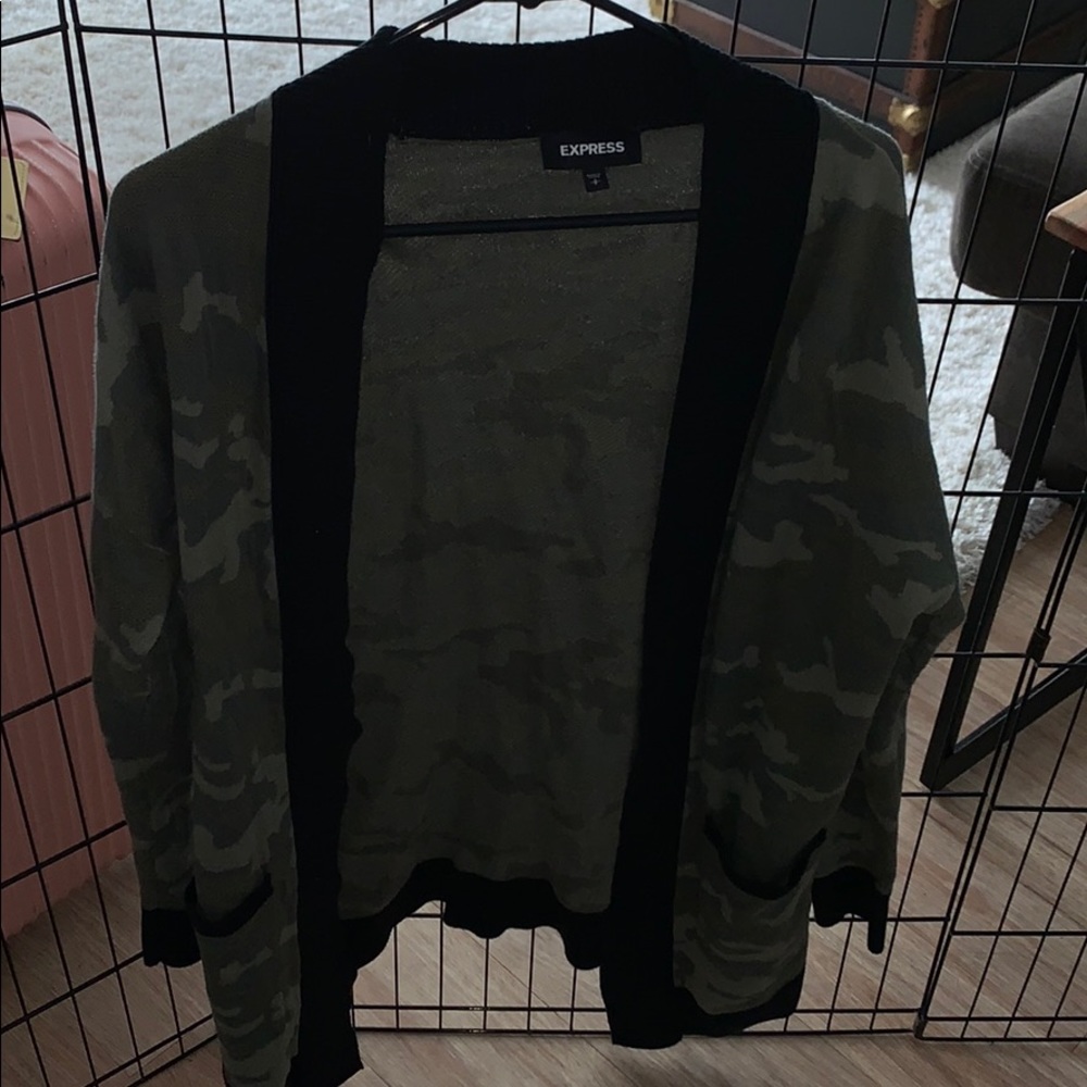 Express Camo Cardigan